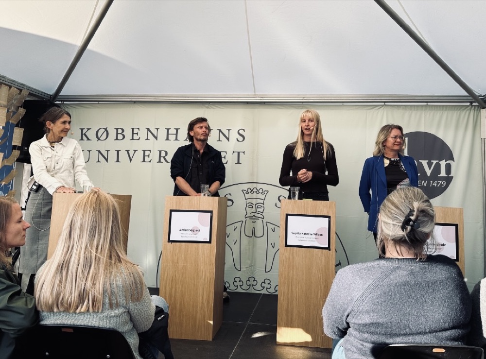 Panel debate in the University of Copenhagen tent at Folkemødet 2026